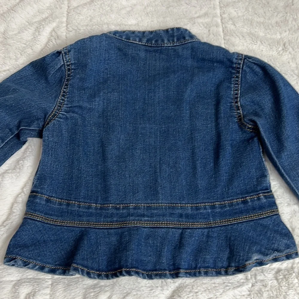Little Maven by Tori Spelling Mandarin Collar Denim Blue Jean Jacket - Size 4Y
